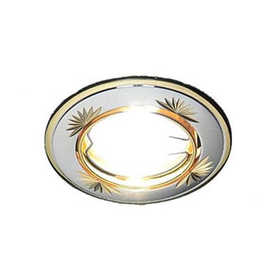 Светильник точечный 104B 50Вт MR16 G5.3 сатин-серебро/золото EZRA