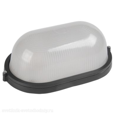 Светильник НПП 1401 черный/овал 60Вт IP54 EUROLED