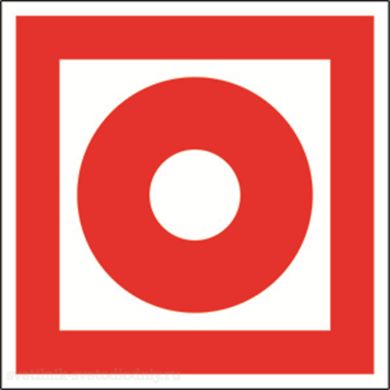 Знак безопасности NPU-1818.F10 'Кнопка включения установок пожарной автоматики' a11105 ФОКУС