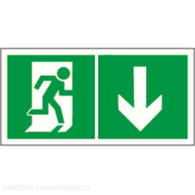 Знак безопасности BL-2915B.E39 'Указатель двери эвакуац. выхода прав. ' a18173 ФОКУС