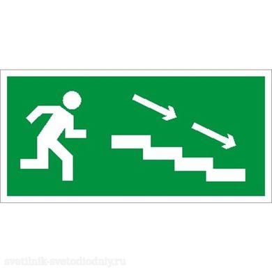 СТ ПЭУ 004 По лестнице вниз направо 335х165 PC-M 2502000850 EUROLED