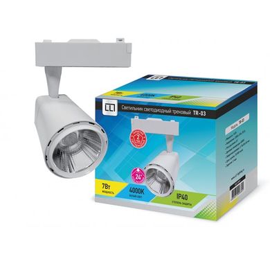 Светильник сд трековый TR-03 7Вт 230В 4000К 630Лм 76x95x145мм IP40 EUROLED