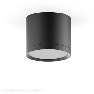 EZRA Черный Светильник LED накладной с рассеивателем 10W 4100K 88х75мм 1/30