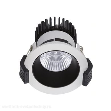 СТ Светильник Downlight встраиваемый 10Вт COOL 07 WH/BL D45 3000K with driver 1412000920 EUROLED